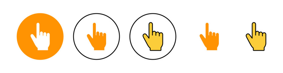 Hand cursor icon set  for web and mobile app. cursor sign and symbol. hand cursor icon clik