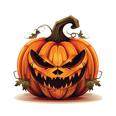 Halloween Pumpkin Ghosts Illustration Background