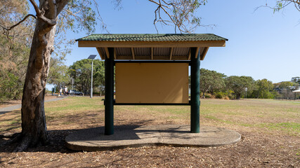 Notice Board in Wynnum Mangrove Boardwalk in Brisbane, Queensland