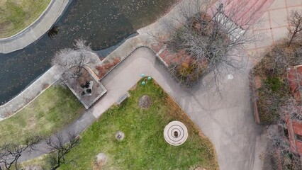 Foote lagoon amphitheater overflight with a drone loveland colorado municipal campus.