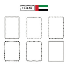 52 UAE National Day. UAE Flag. Union Day of United Arab Emirates. Frame Vector Illustration.