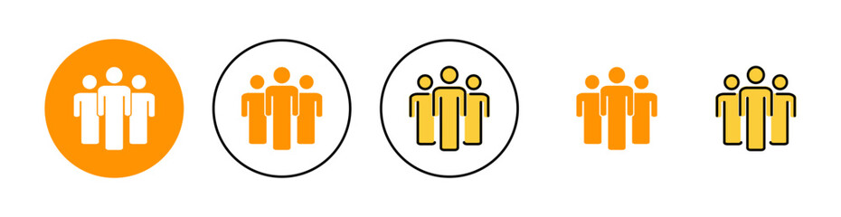 People icon set for web and mobile app. person sign and symbol. User Icon vector