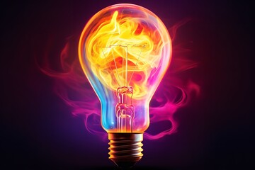 a lightbulb with a lush green tree growing inside is a powerful symbol of creativity and growth. The lightbulb represents the illumination that comes from new ideas