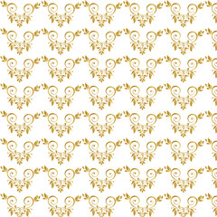 seamless pattern with ornament gold color