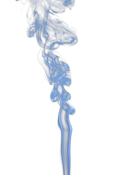 Digital png illustration of blue smoke on transparent background