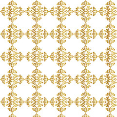 seamless pattern with ornament gold color