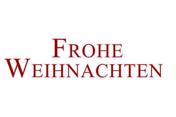 Digital png illustration of frohe weihnachten text on transparent background