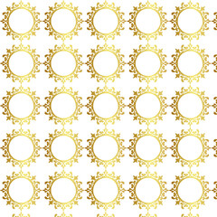 seamless pattern with ornament gold color