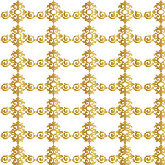 seamless pattern with ornament gold color