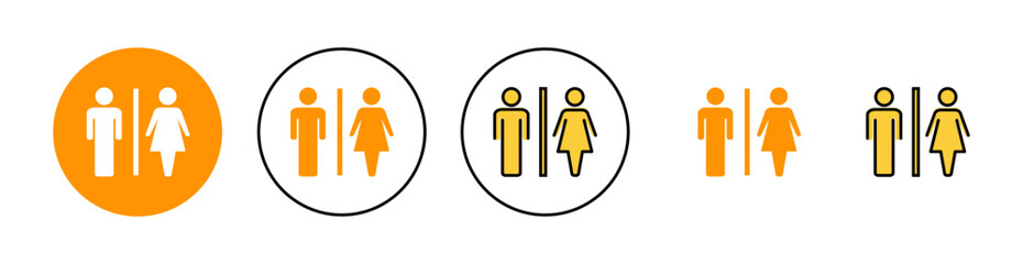 Toilet icon set for web and mobile app. Girls and boys restrooms sign and symbol. bathroom sign. wc, lavatory