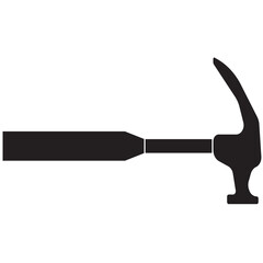 Digital png illustration of black hammer on transparent background - obrazy, fototapety, plakaty