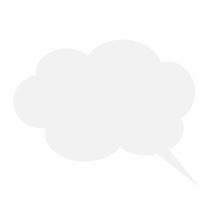 Digital png illustration of white speech bubble on transparent background