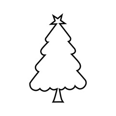 Fototapeta premium Christmas tree vector icon. new year illustration sign. winter symbol.