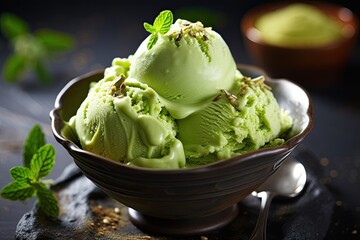 Matcha green tea ice cream 