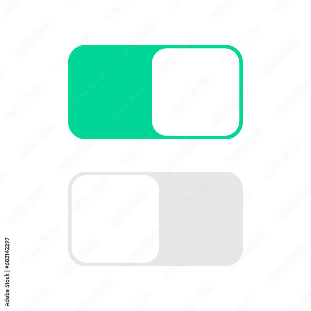 Poster on and off toggle switch buttons