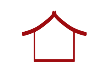 Digital png illustration of claret house shape on transparent background