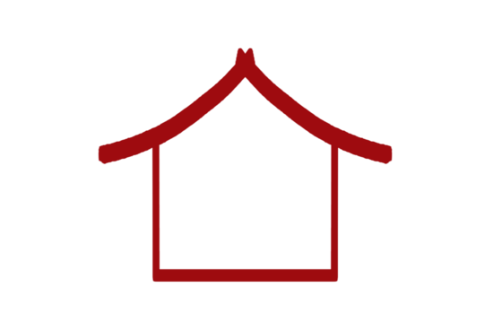 Digital png illustration of claret house shape on transparent background - Powered by Adobe