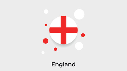 England flag bubble circle round shape icon colorful vector illustration