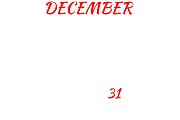 Digital png illustration of calendar with december month on transparent background
