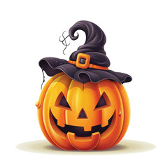 Halloween Pumpkin Ghosts Illustration Background