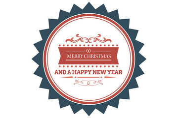 Digital png illustration of christmas and new year's wishes in circle star on transparent background