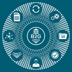 Fototapeta premium Concept of b2g
