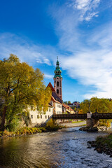 Medieval town of Cesky Krumlov, South Bohemia, Czechia.