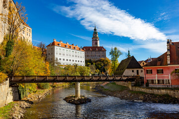 Medieval town of Cesky Krumlov, South Bohemia, Czechia.
