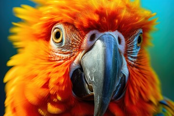 Colorful macaw bird on a tree