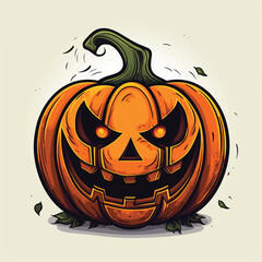 Halloween Pumpkin Ghosts Illustration Background