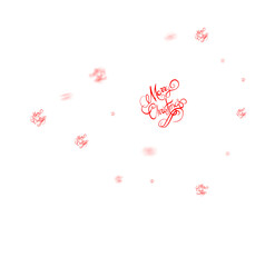 Digital png illustration of red merry christmas text on transparent background