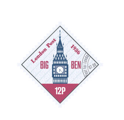 Digital png illustration of english post stamp on transparent background