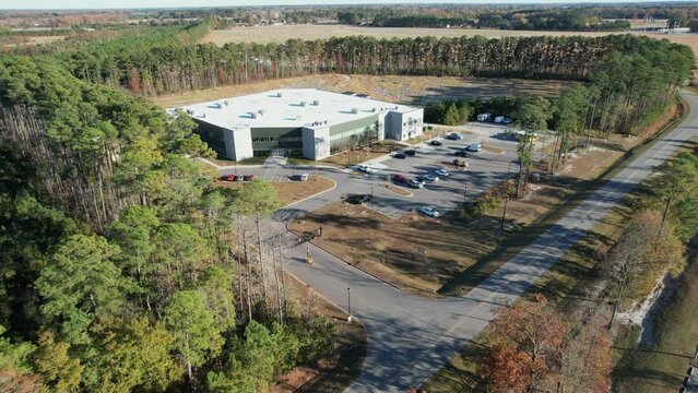 Aerial shot Mr. Beast headquarters in Greenville NC