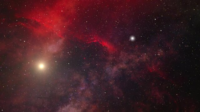 Explore bright  nebulae in outer space 4k.
