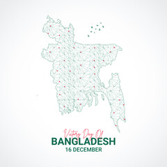 December 16, happy victory day of Bangladesh. Creative Vector day of Bangladesh.
