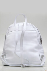 elegant backpack of white color of youth form