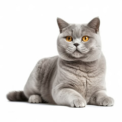 British Shorthair  old cat isolated