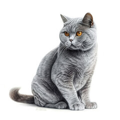 British Shorthair, cat, kitten, animal, isolated, 
