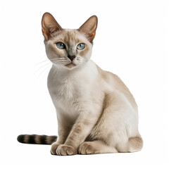Burmese cat isolated on white