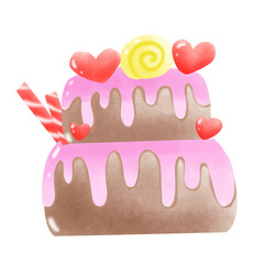 cake isolated on white background