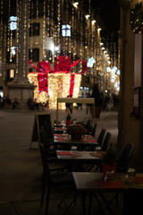 First Christmas lights in Florence, Italy
