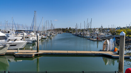 Boats and Yachts at William Gunn Jetty, Brisbane, Queensland