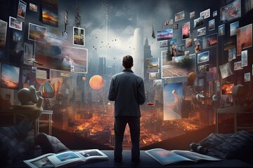 illustration of a future where news consumption becomes personalized and engaging, adapting to each individual's interests and preferences