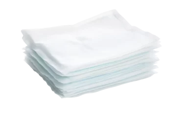 Foto op Aluminium Delicate Textures and Soothing Qualities of Baby Wipes Isolated on a Transparent Background PNG. © Haider