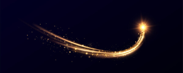 Abstract light speed motion effect.Gold color spiral glow effect.Magic shiny lin  © kulinskaia