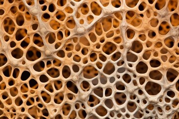 microscopic view of porous bone structure