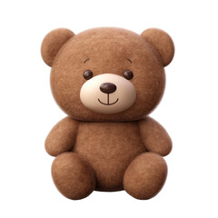 icon of a plush bear emoji with a loving expression and soft, brown fur.