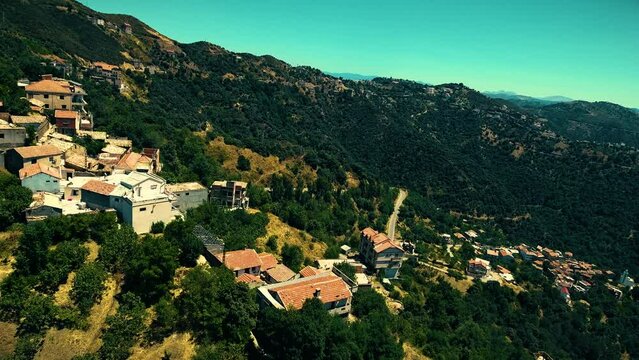 a Berber village at the top of the mountain in Tizi Ouezou Algeria