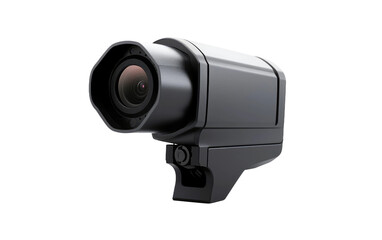 A Visual Exploration of Surveillance with the Bullet Camera Isolated on a Transparent Background PNG.