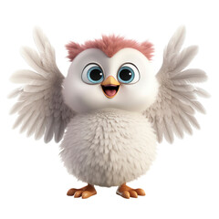 chubby, endearing creature with small wings and a big, friendly smile.